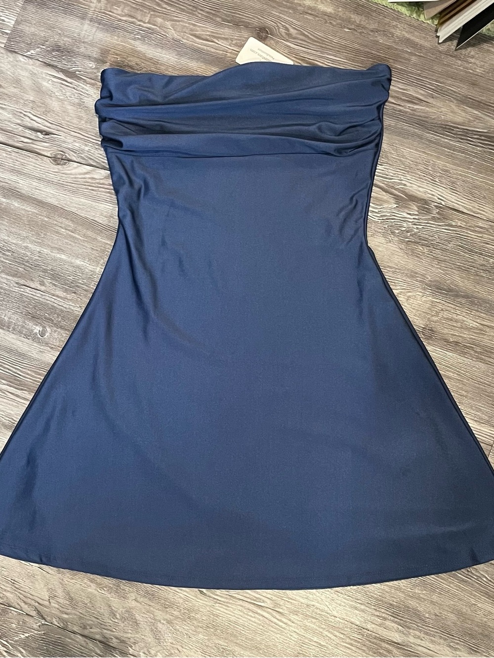 Windsor Strapless Denim Fit-and-Flare Dress